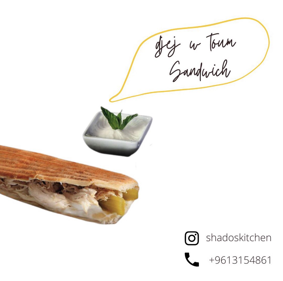 nouratee1's tweet photo. Hi guys! 
So my parents decided to open a small restaurant and only serve two sandwiches: Fajita and Djej w toum
Everything is homemade even the garlic dip and they’re really delicious!
Please show them support and thank youu❤️❤️
Instagram: shadoskitchen https://t.co/zSCSUGLCCC