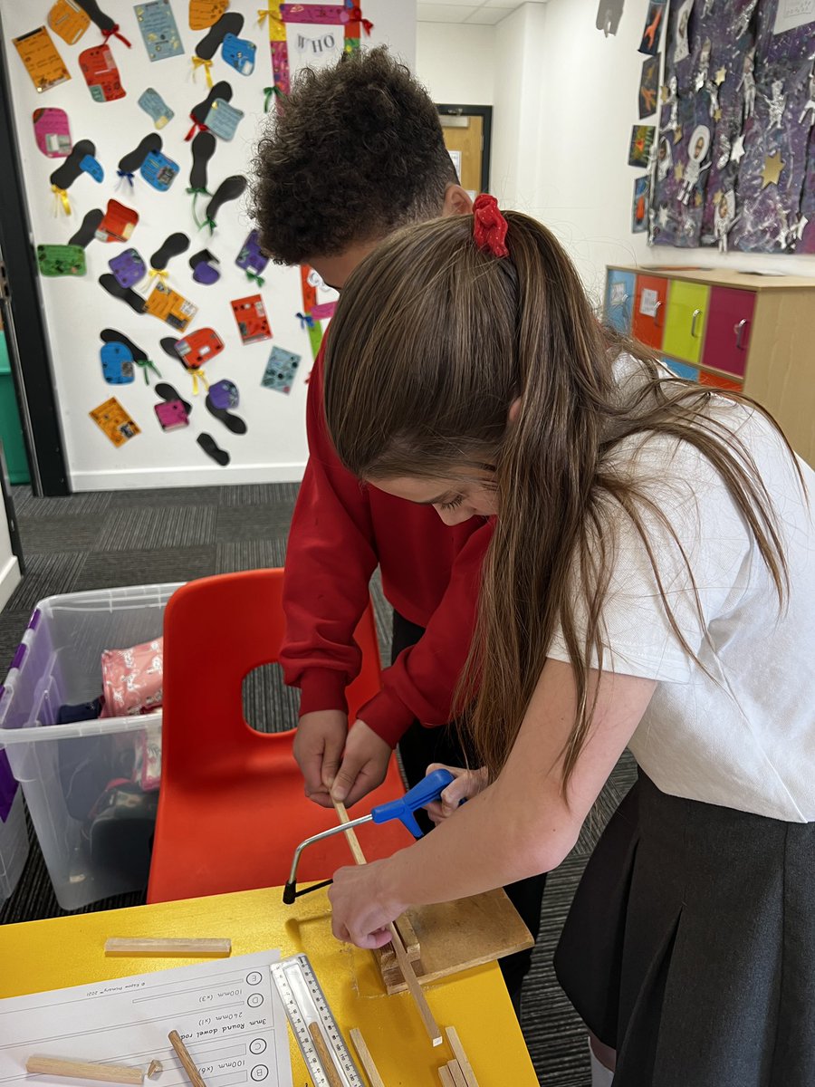 UTSMrsWest's tweet photo. Love getting proper tools out for DT projects! Y6 are making Tudor themed automata toys with moving cams. They’ve designed them around themes linked to our English unit on Romeo and Juliet @UrsulaTaylorSch #dtforall #primarydt https://t.co/8Dg4oNZPFo