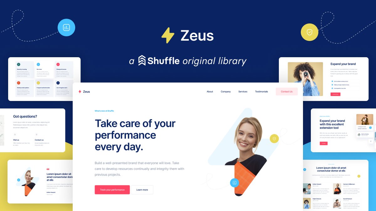 ShuffleEditor's tweet image. Get noticed with colorful aesthetics and stunning details.
Use Zeus UI ⚡ in your next web project.
See all of the 197 UI components: shuffle.dev/components/tai…
Library avialable for #TailwindCSS #Bootstrap and #BulmaCSS