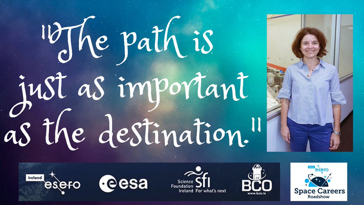 Esero_ie's tweet image. A really important quote to take away from Giovanna's presentation is in the graphic below.

We don't usually think of space careers in philosophical terms but this new perspective was really enjoyable to think about!

#SpaceCareersRoadshow