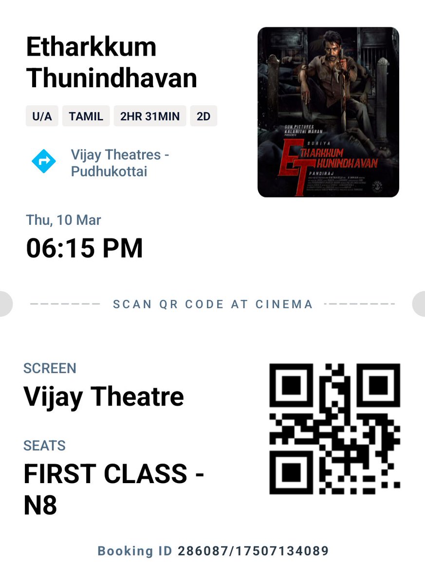 rolex_chinna's tweet photo. #EtharkkumThunindhavan
#Third_Time watching ET
Vera level 🔥👑
@Suriya_offl @pandiraj_dir https://t.co/6aOznTsjsf