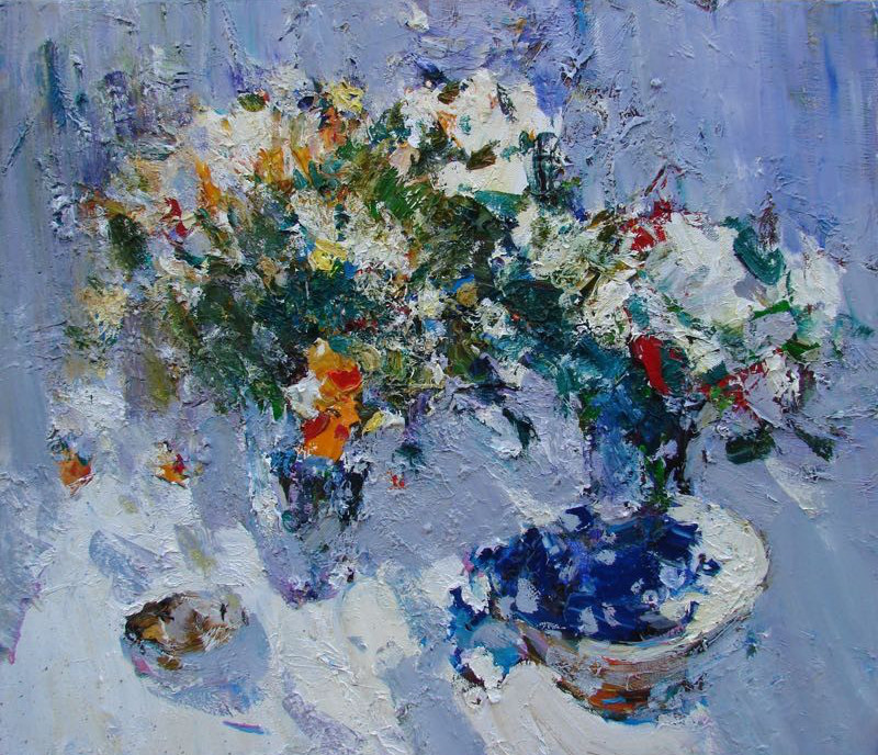 #UKRAINE  Featuring some of our great Ukrainian artists who need as much help as they can get right now. Andrei Inozemtsev still-life Oil/C 50x60cm.
Original artwork available to buy