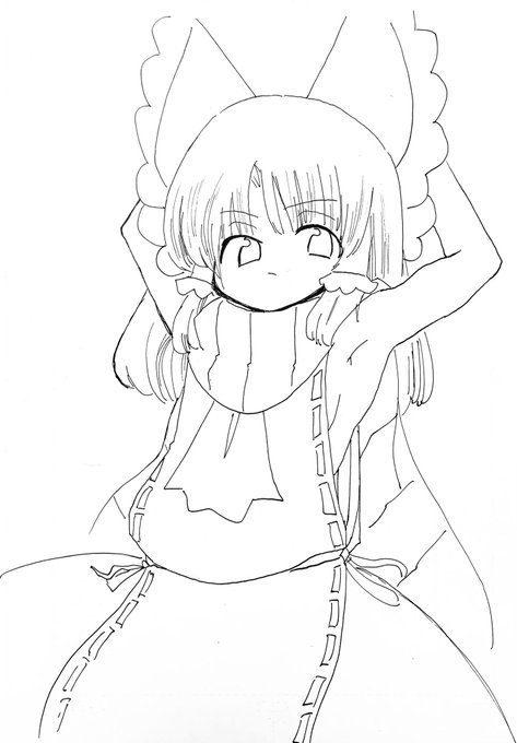 ペン入れで力尽きる 