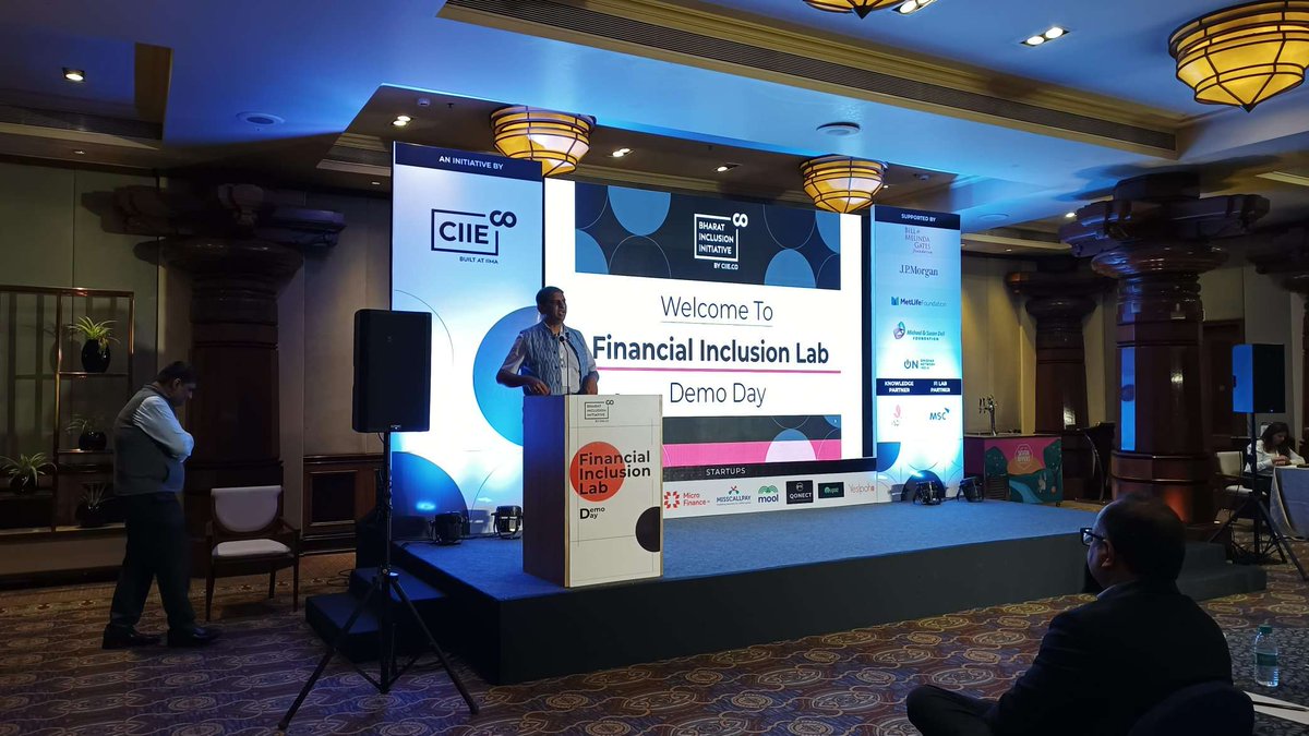 MicroSave's tweet photo. FI Lab demo day kicked-off with inspirational welcome address from Sanjay Jain and Rajesh Bansal.

@CIIEIndia @gatesfoundation @jpmorgan @MicroSave @DellFdn https://t.co/DcaYeHO0l4