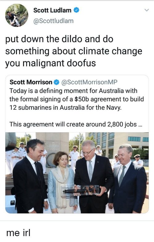 CaraMia200's tweet photo. @THE_Russell @terrywa48419245 #ScottysTheocracy will be crowd funding an ark next!
#LNPCrimeFamily #LNPClimateCriminals #ScottysClimatePamphlet #ScottyGLASGOWfiasco #Auspol #qldfloods #nwsfloods #AnnihilateLNP #ThisIsNotGovt Why did they shut down every LABOR attempt to discuss #ClimateCrisis? https://t.co/t41ySNoWXZ