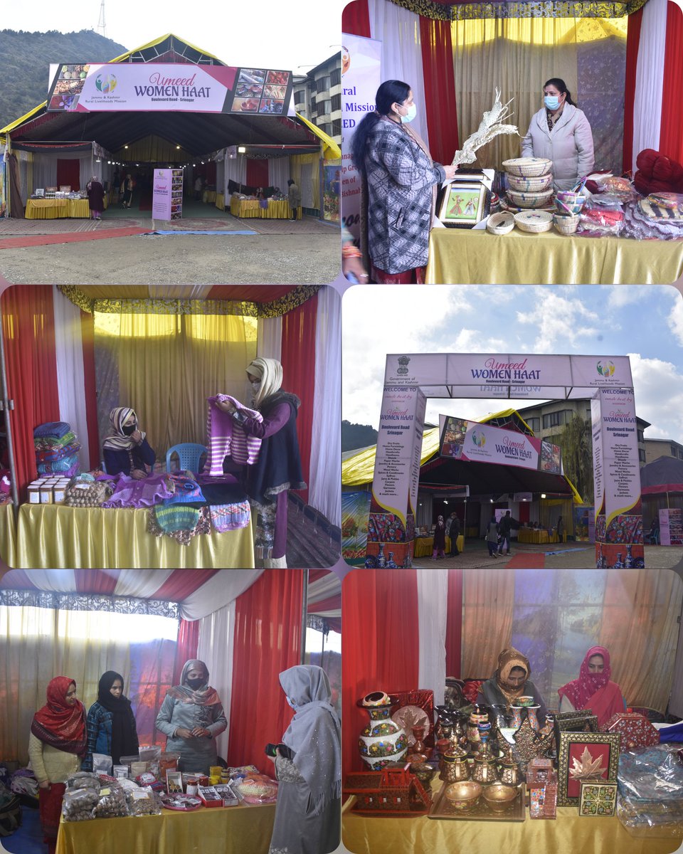 JK_NRLM's tweet photo. Genius buy Indigenous.Umeed Women's Haat on Boulevard Road Srinagar displays crafts &amp; products of SHG members of Umeed from all across the UT of J&amp;K. Pay a visit,besides the Dal, pull the curtains to check in.@DrSyedSehrish @OfficeOfLGJandK @ByYatishYadav @MoRD_GOI @ANI @diprjk https://t.co/AjuAEYcjZu