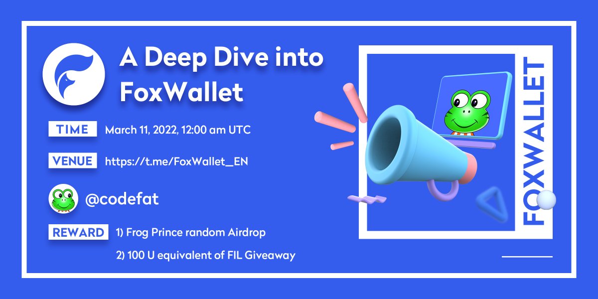 FoxWallet's tweet photo. 👀 Wondering what we do and where we are in the development? Curious about the plans and the vision of FoxWallet?  

👥 An AMA with our tech lead on Mar.11th at 12:00 am UTC, with an abundance of giveaways. $FIL

Join here: https://t.co/VTyOnrhZgy

#giveaway #wallet #multichain https://t.co/AwugQoq3n9