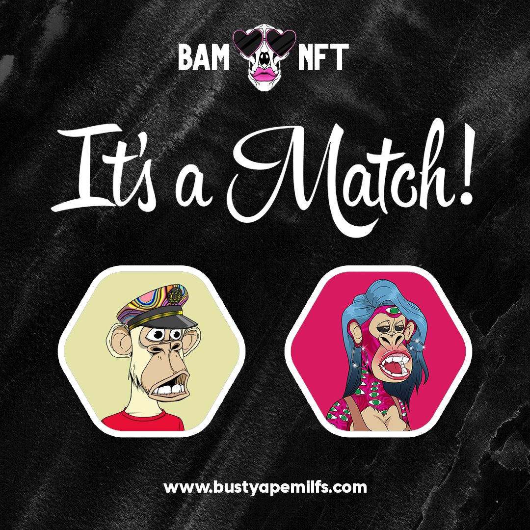 It's a Match! 
<a href="/YesmanBAYC/">YesMan</a>

Join our community - discord.gg/BAMnft

#BAMnft #NFTs #BAYC