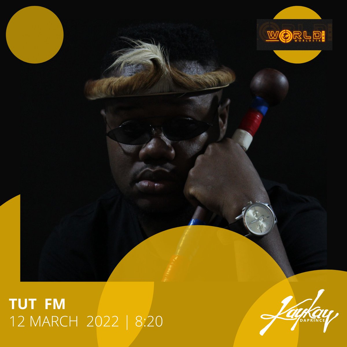 Greetings 

Please kindly  tune in to <a href="/TUTfm_962/">TUTFM_962</a>  Saturday morning for my interview,  Will be talking about our new song "Eksen"

Kaykay Daprince ft <a href="/DjSkhu/">Skhu</a> &amp; <a href="/MagneticPointz/">MagneticPointz 🇿🇦</a> - Ekseni 

12 March 2022 (Saturday)
📍TUT FM
🕰08h20
#BreakfastShow
#Ekseni