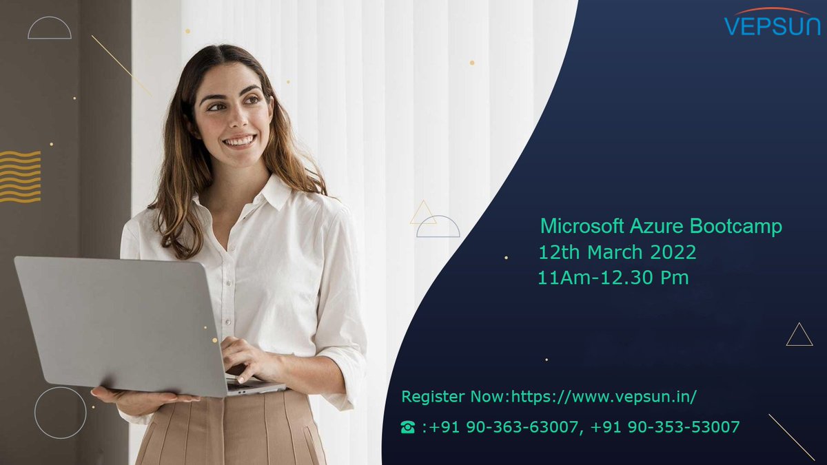 VEPSUN's tweet photo. Azure Free Webinar on 12th march 2022
1: Introduction to Azure
2: Azure Cloud Offering
3: Azure Market Share
4: Azure Administrator Associate Certification Path
5: Q&amp;A
Register Now:https://t.co/Zn076AecIf
☎ :+91 90-363-63007, +91 90-353-53007
#Azure #Microsoft #MicrosoftAzureA https://t.co/bzRK051i8G
