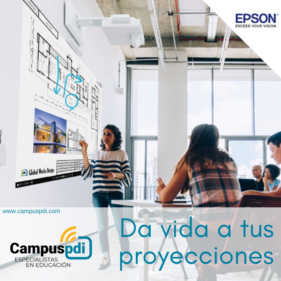 campuspdi's tweet photo. 👩🏫 Los #proyectores LÁSER de @Epson_ES estimulan la participación y promueven el intercambio de conocimientos entre estudiantes, compañeros y clientes, con una conectividad innovadora y versátile👩🎓Infórmateℹ️ https://t.co/rPvJj7bYWM ⬅️#videoproyector #proyectoresinteractivos https://t.co/rpR9WvO2vk