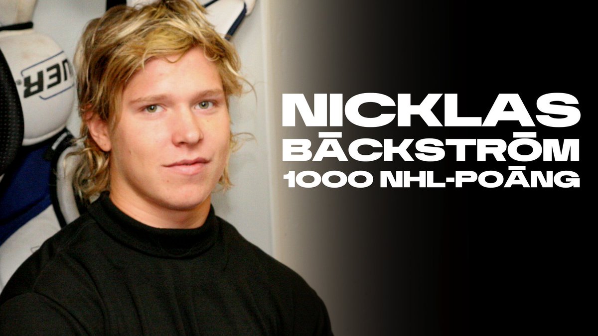 Brynas's tweet photo. Grattis till 1000 poäng i NHL, "Bäckis". 🐯

Från Valbo, via Brynäs till Washington. Natten till torsdag nådde Nicklas Bäckström, som den sjätte svenska NHL-spelaren någonsin, drömgränsen 1000 poäng i NHL. https://t.co/dKQvNNdijk