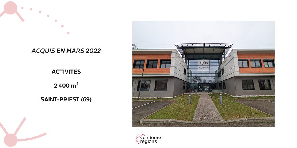 NormaCapital's tweet photo. 🚨 [#ACQUISITION] Nouvelle acquisition d’un local d’#activités pour la #SCPI Vendôme Régions à Saint-Priest (69) !
-- 
Les investissements passés ne préjugent pas des investissements futurs. 
-- https://t.co/DFA074X3mo