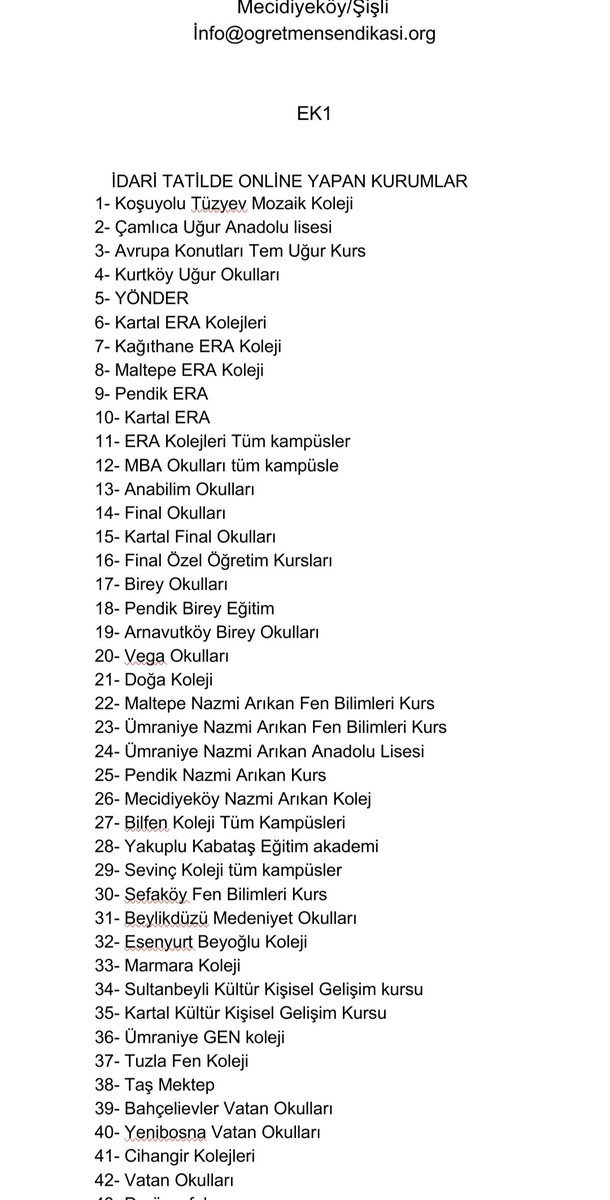 ogretmensendika's tweet photo. İstanbul| Sosyal medya hesaplarımıza gelen yüzlerce mesajı dikkate alan Öğretmen Sendikası, İl Milli Eğitim Müdürlüğüne resmi kararı çiğneyen özel öğretim kurumlarının ihbarını/şikayetini yaptı. Gereken adımların atılmasını bekliyoruz.  @istanbulvalili @tcmeb https://t.co/9mt5ToG6F3