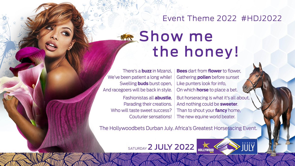 StaceyleeMay1's tweet photo. It’s almost that’s time of the year for the Durban July….I'm buzzing, what do think should be my outfit should be? “🤩🐝 #HDJ2022 #HollywoodbetsDurbanJuly #JulyTurnsPurple @Hollywoodbets https://t.co/xUi1C9OYRD
