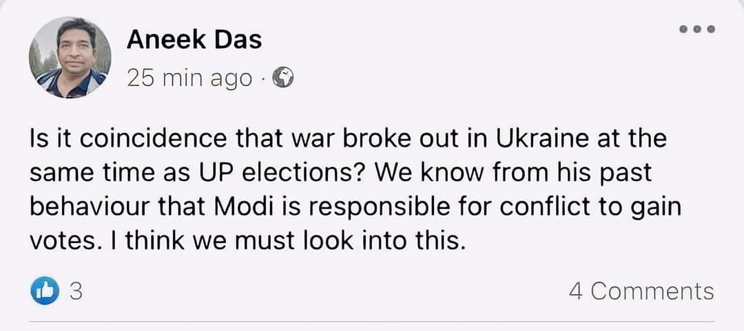 theskindoctor13's tweet photo. Modiji, Russia-Ukraine ki ladaai karwa kar aap jo haasil karna chahte the wo aapne kar liya. Jeet gaye aap UP. Ab to apne dost Putin se baat karke ladaai rukwa dijiye. Election jeetne ke liye kitne desho ko aapas me ladwaoge aap? #ElectionResults https://t.co/0h28My6NCV
