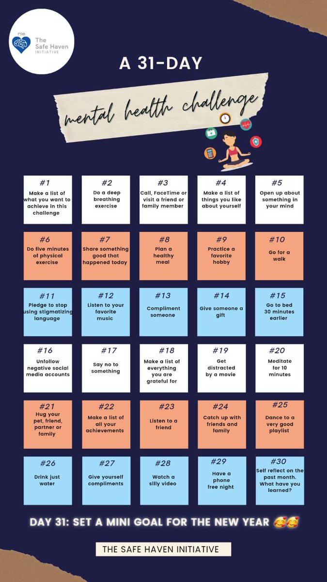 TSHInitiative's tweet photo. Day 22 ✅
Optimism is the faith that leads to achievement. · Without continual growth and progress, such words as improvement, achievement, and success have no meaning. 

List down those small achievements of yours today, they count more. 

#TSHIMentalHealthChallenge https://t.co/OqTN48Y2SX