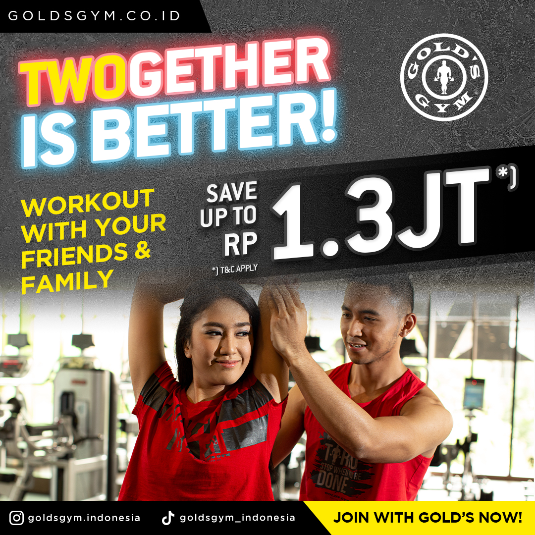 Ada harga special hanya untukmu dari Gold’s Gym!
Penasaran? Langsung klik link di bio untuk registrasi dan mulai olahraga yang kamu impikan bersama pasangan…

Promo ini terbatas hanya sampai 31 Maret 2022.
Jangan sampai ketinggalan ya....
*Syarat dan ketentuan berlaku
#promoindo