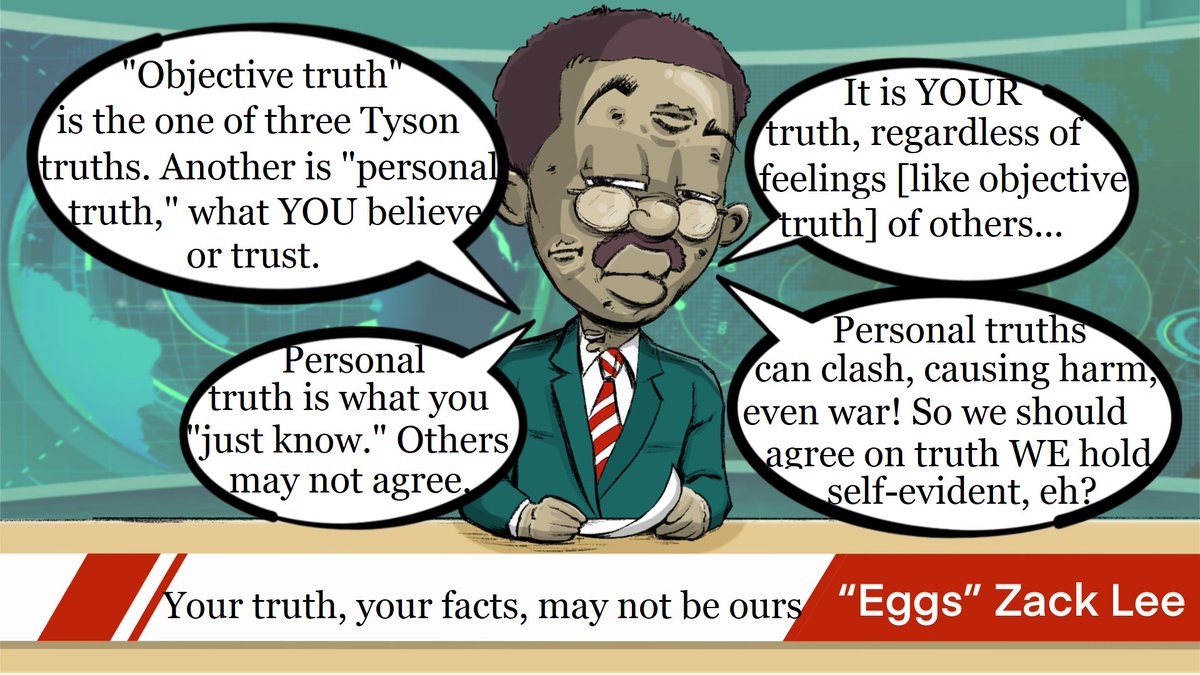OhMyTalkingHead's tweet image. Your truth is yours, and mine is mine. Neither is 'more true.' That can cause problems sometimes #PersonalTruth @EggsZackLee