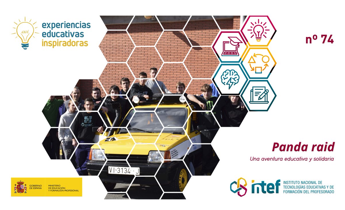 educaINTEF's tweet photo. 💡¡Nueva #ExperienciaInspiradora para FP!

🚗En esta iniciativa, alumnado de CFGM de Electromecánica de Vehículos y de CFGS de Automoción colabora en un raid solidario con vehículos preparados, en los que llevan material educativo a Marruecos 

🔗https://t.co/4a34i9RjhM https://t.co/Z4szPRcGXW