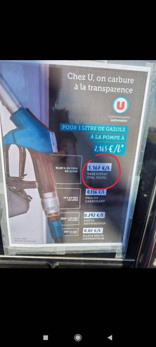 _ThisIsSparta_'s tweet photo. Le #gouvernement taxe 1,17€ 
pour chaque litre de #Gasoil 

Merci Macron de ne rien faire
pour éviter d'étouffer l'#Economie ...

Des entreprises couleront
et les foyers les plus modestes
ne pourront plus travailler !

#MacronNousPrendPourDesCons 
#essence #carburant https://t.co/Y54pOM0InZ