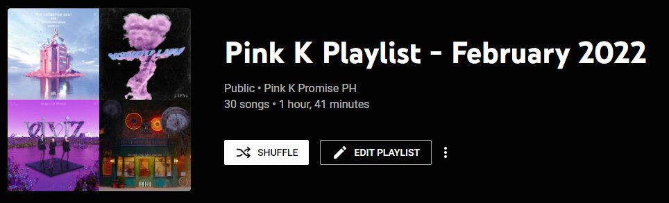 PinkKPromisePH's tweet photo. Hello hello hello! Habang pre-launch pa lang kami, we're releasing our #PinkKPlaylist which will have all releases from kpop girl groups and soloists! Here's for January and February:
Jan: https://t.co/j1Aufy3u78
Feb: https://t.co/ti0wzWVjxI https://t.co/tWrayOswCa