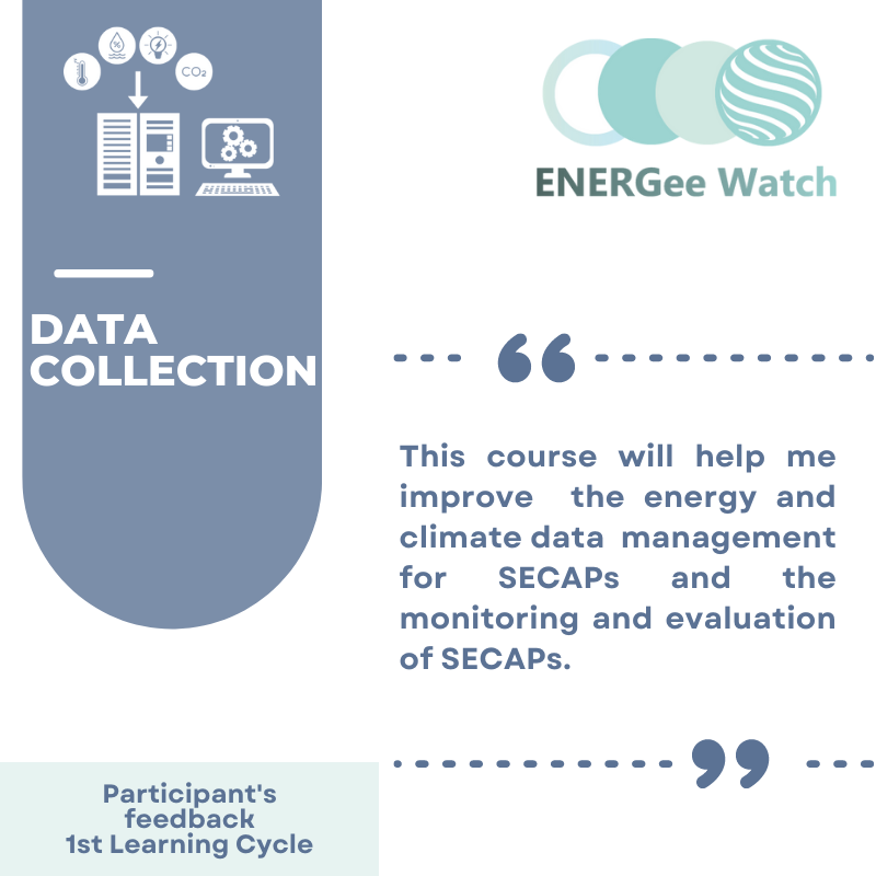 🕟Mâine - 11 Martie - ultima zi în care vă puteți înscrie la a 2-a ediție a sesiunii de învățare #ENERGeeWATCH dedicat agențiilor de energie #energyagencies, regiunilor  #regions, orașelor #cities!
🔗bit.ly/3ppz6nZ
4⃣ Colectare, monitorizare, vizualizare date energetice.