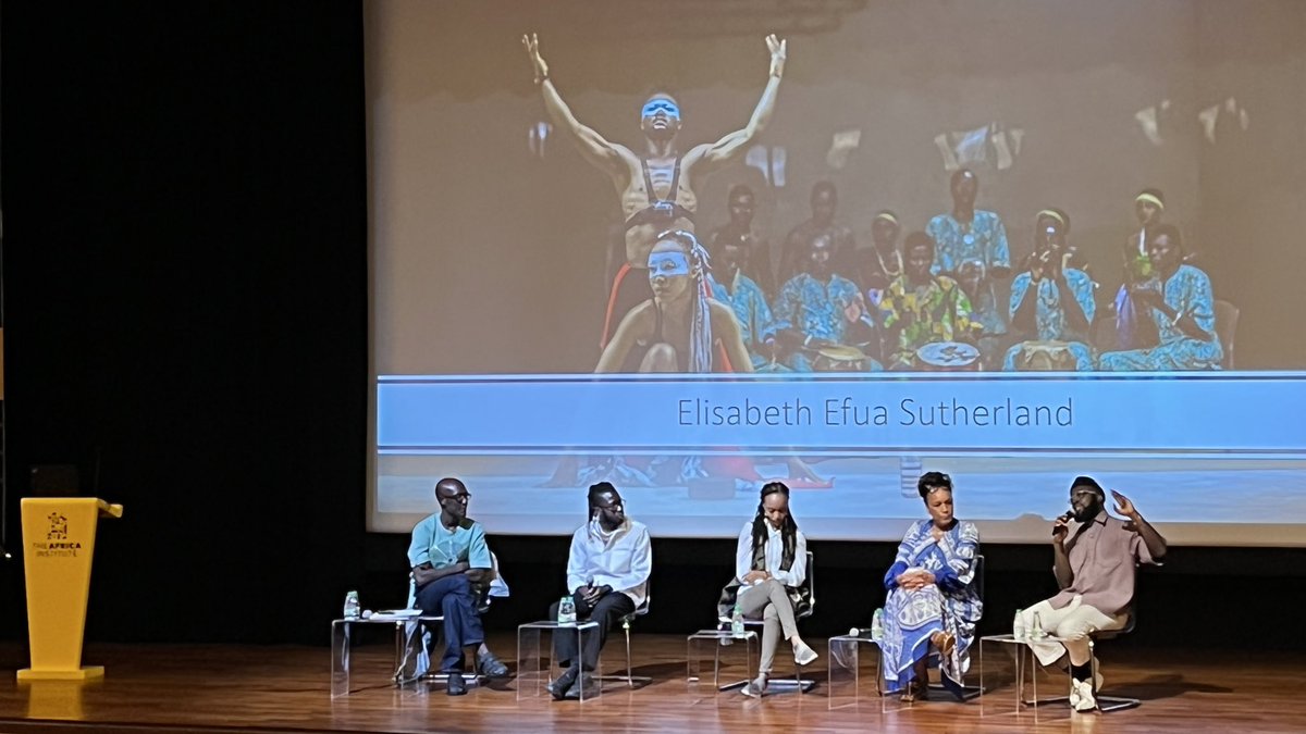 theafricainst's tweet photo. Panel 5: 'Global Ghana's Sites of Encounter' brings a dynamic group of artists @LokkoLesley @manifestive @KwesiBotchwaygh  @efuasutherland moderated by @drodurofrimpong to explore the frenetic movement of people, goods, ideas in and out of Ghana that inspire and impact their work https://t.co/o1Hq6xioNc