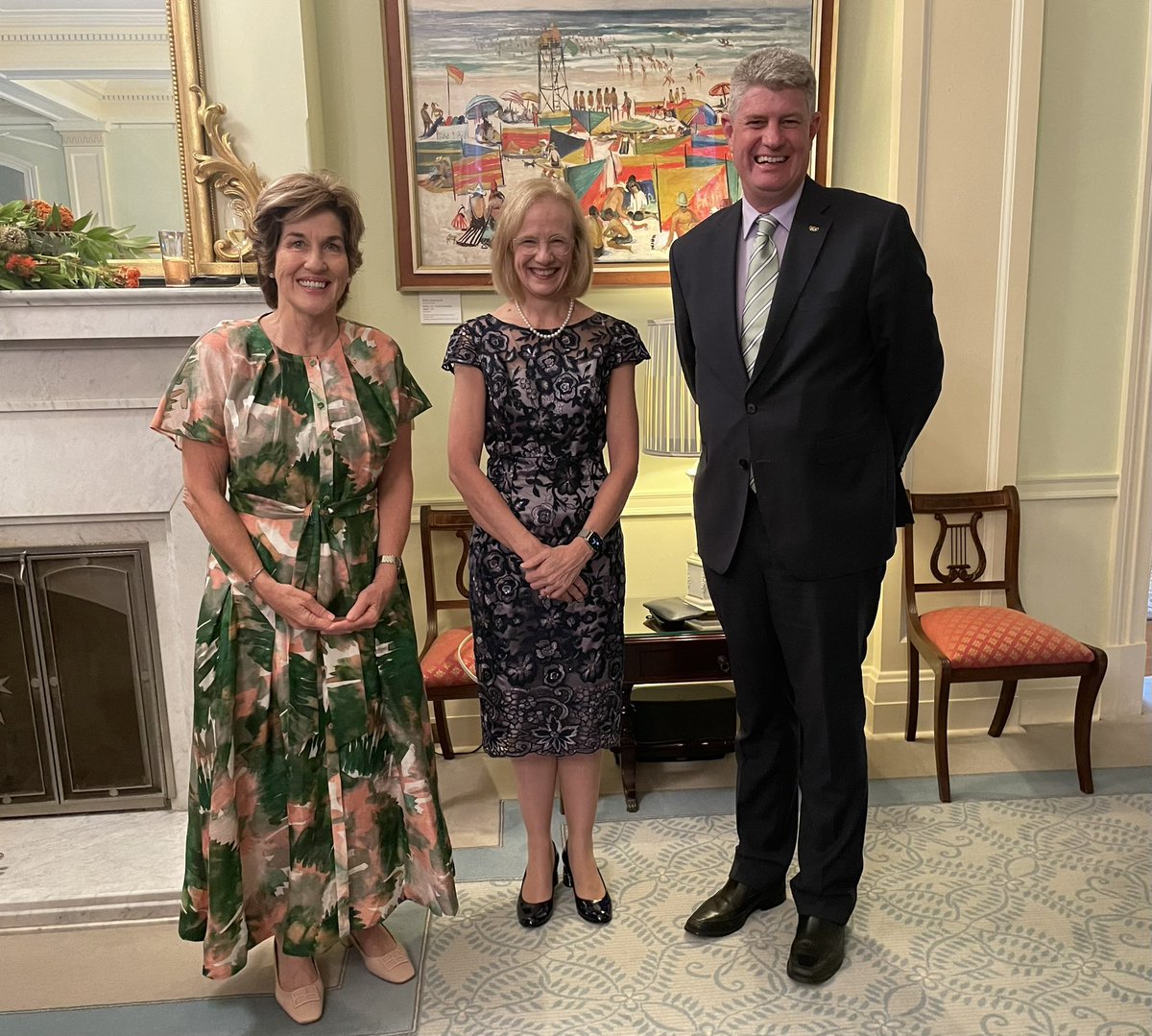 QldGovernor's tweet photo. The Governor and Professor Nimmo tonight hosted a reception in support of the Minerva Network, which supports women in the business of sport, through networking, mentoring and development @minerva_network https://t.co/Z1uq7ATDBI