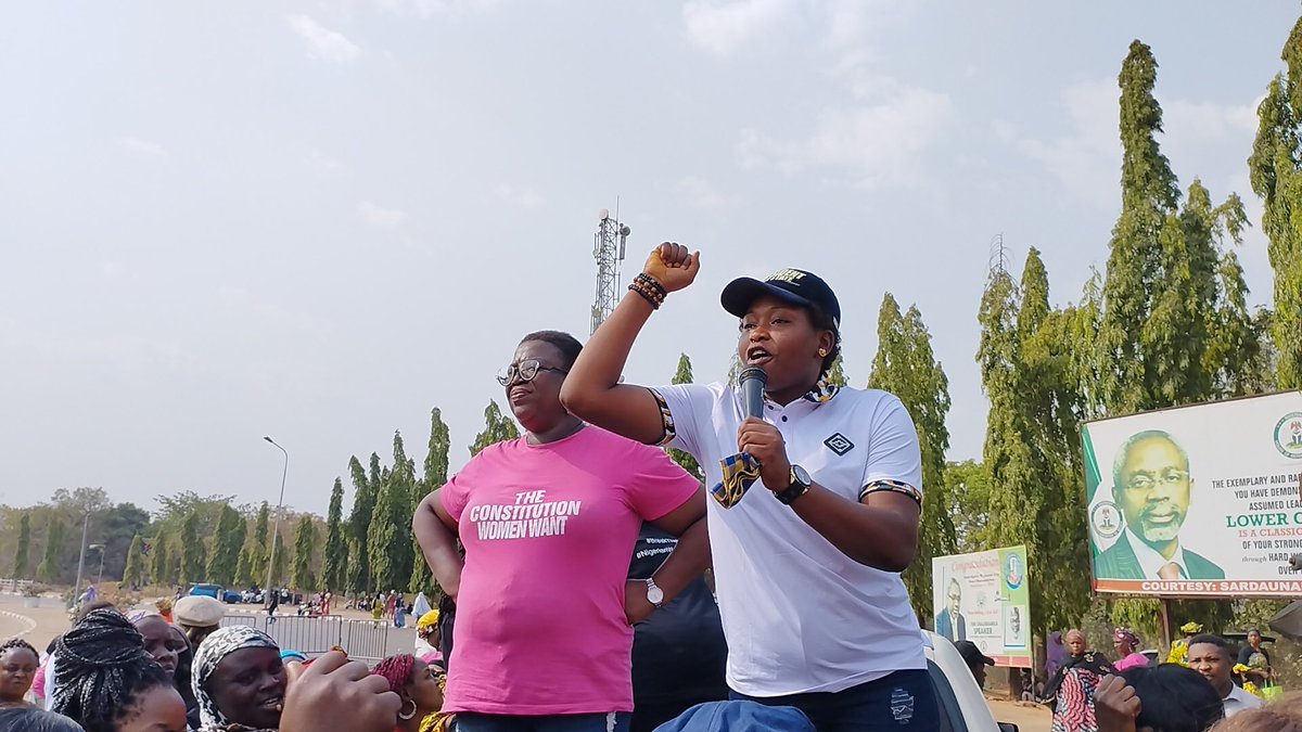 womenadvocate's tweet photo. Day 5

The SUG president of Kogi state university showed that the struggle at #NigerianWomwnOccupyNASS is not just a struggle for NOW but one that will affect the FUTURE of young Nigerian women
#TheConstitutionWomenWant https://t.co/N5gQktY7Ts