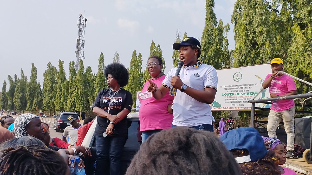 womenadvocate's tweet photo. Day 5

The SUG president of Kogi state university showed that the struggle at #NigerianWomwnOccupyNASS is not just a struggle for NOW but one that will affect the FUTURE of young Nigerian women
#TheConstitutionWomenWant https://t.co/N5gQktY7Ts