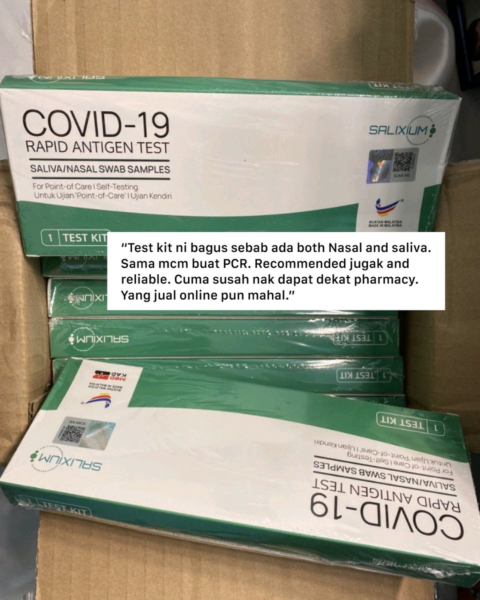 hargapedia's tweet photo. Semua stok test kit banyak habis dekat pharmacy. Meh nak share link mana you guys boleh dapat yang murah 👇
Alltest 📎 https://t.co/iR37y3sN28
Newgene 📎 https://t.co/0KjybGiRqq
Gmate 📎 https://t.co/4F1fVixqqx
Salixium 📎 https://t.co/Q5KWc1shop https://t.co/RtK23B2wxy
