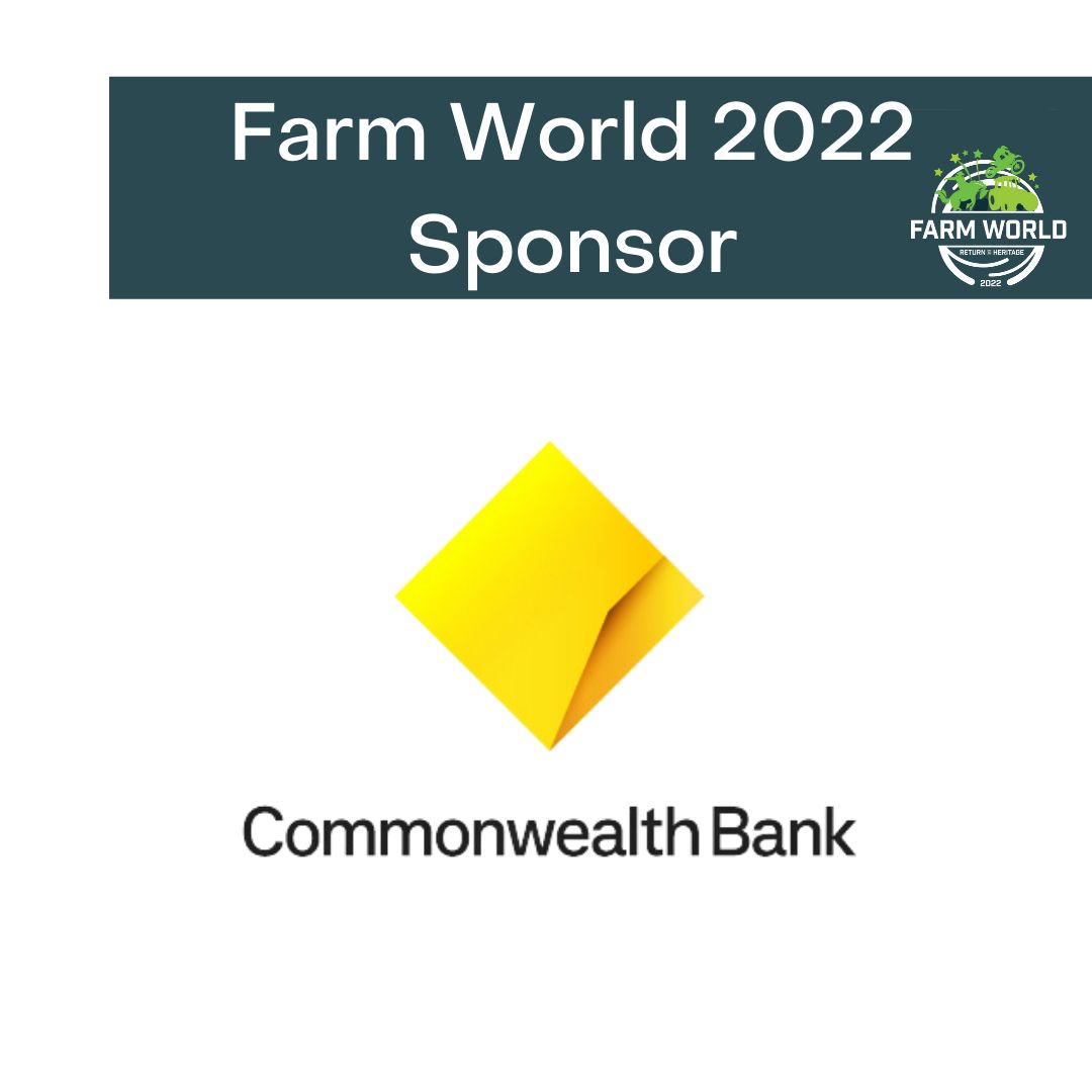 We are excited to announce <a href="/CommBank/">CommBank</a> will be a strategic partner for Farm World 2022; Thursday 24th to Sunday 27th March. #CommonwealthBank has been a long-time supporter of #FarmWorld and of the Agribusiness community.
Tickets here 👉 bit.ly/3J21bJJ
