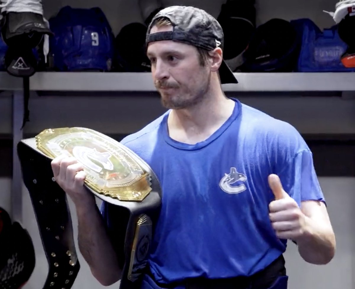 JustinLai01's tweet photo. It's Miller's World. We just all live in it. #Canucks #keepJT #THANKYOUJIM #mvp https://t.co/q5XaKGd92c