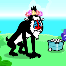 MonkeyGolfing's tweet photo. Another day, another opportunity to appreciate Mandrill wearing a flower crown. It fits him very well! https://t.co/Si2w2PqLzp