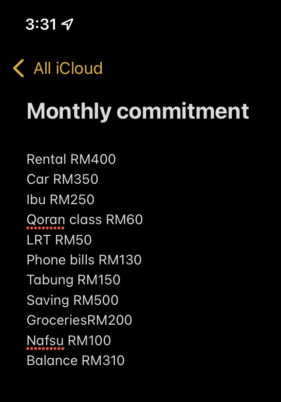 fathinahar_'s tweet photo. @ImanAzlan11 Expenses seorang perempuan single duduk tengah bandar KL. Hari hari cuba masak untuk jimat. Lepas tu aku cari duit tepi as henna artist untuk bridal. Tak kaya takpa janji kalau mak aku nak aku order barang kat shopee aku mampu belikan 🤣🤣 https://t.co/39W8cVWpbu