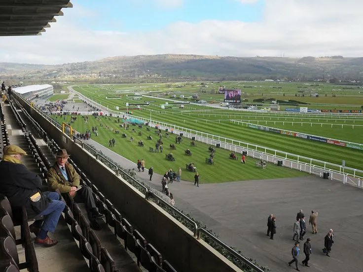 LesleySainty's tweet photo. Did you know the #cheltenhamraces were once on Cleeve Hill? Following an explosive sermon against the sport, there were protests and in 1830 the grandstand ‘mysteriously’ burned down. The story of #Cheltenham at that time is told in #takingthewaters https://t.co/rwUyQCGZJv https://t.co/CYjXV3tqqS