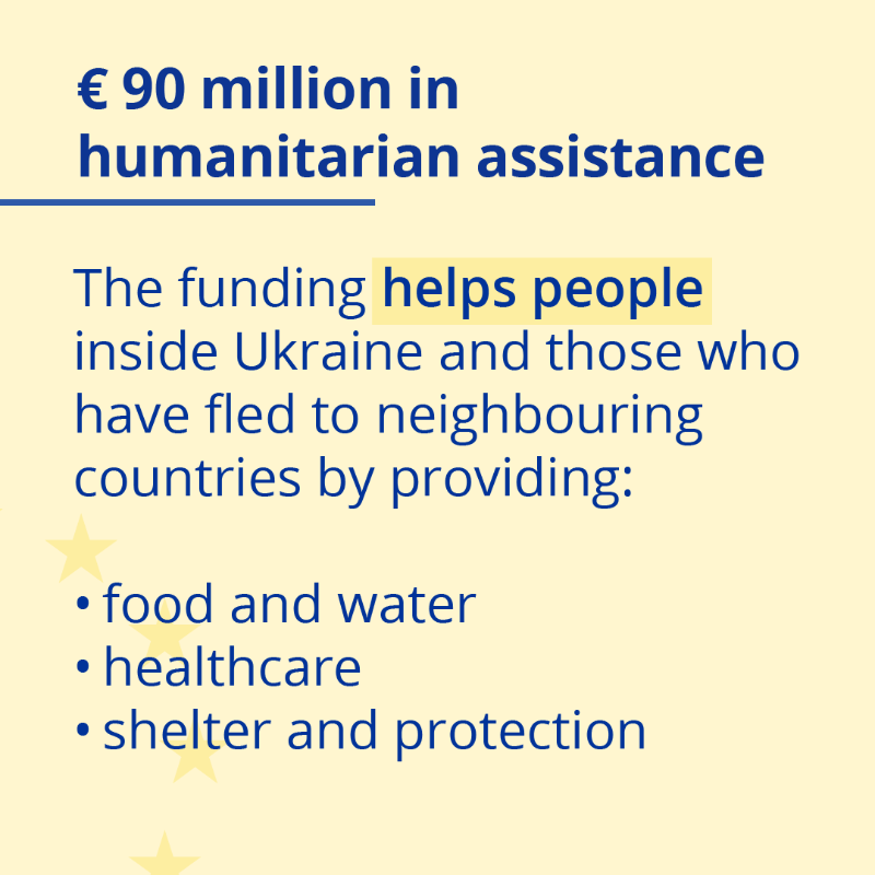 EUCouncil's tweet photo. In response to Russia's aggression, the 🇪🇺 EU has shown unity and strength and has provided coordinated humanitarian, political, financial and material help to 🇺🇦 Ukraine. 

Find out how the EU has supported Ukraine so far ⬇️

#StandWithUkraine