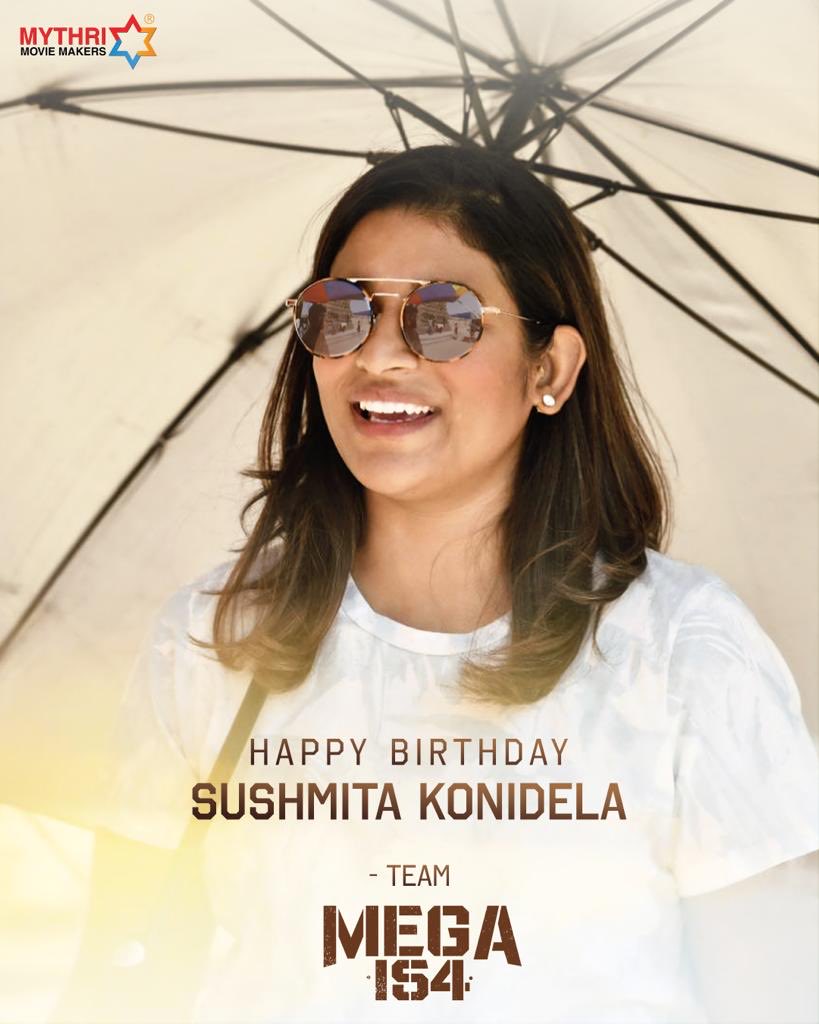 TeamChiruKdp's tweet photo. Team #Mega154 wishes the talented &amp; passionate costume designer @sushkonidela a very Happy Birthday.

Megastar @KChiruTweets https://t.co/RtHV19gIuW