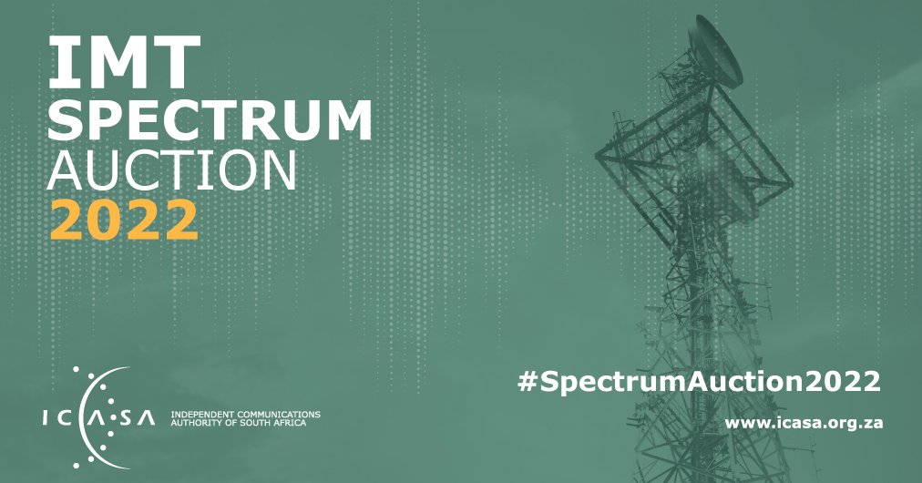 ICASA_org's tweet photo. The main stage of the #SpectrumAuction2022 has started and is being conducted through an online auctioning platform. All six qualified bidders are eligible to bid for spectrum in this stage.
https://t.co/HbIwo4WRLj https://t.co/feHZYiu5WI