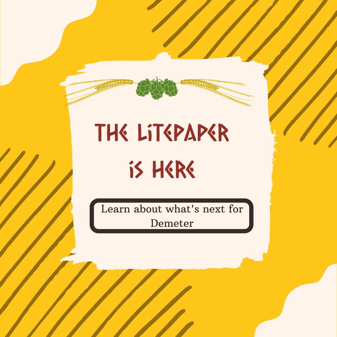 GM $DMTR farmers. The lite paper is finally ready for your viewing. Our first product, the universal dash, described in the whitepaper, is already in development. Make sure you read and share! #Metis #Demeter #Tethys 👇👇👇

mega.nz/file/65kh3KRA#…