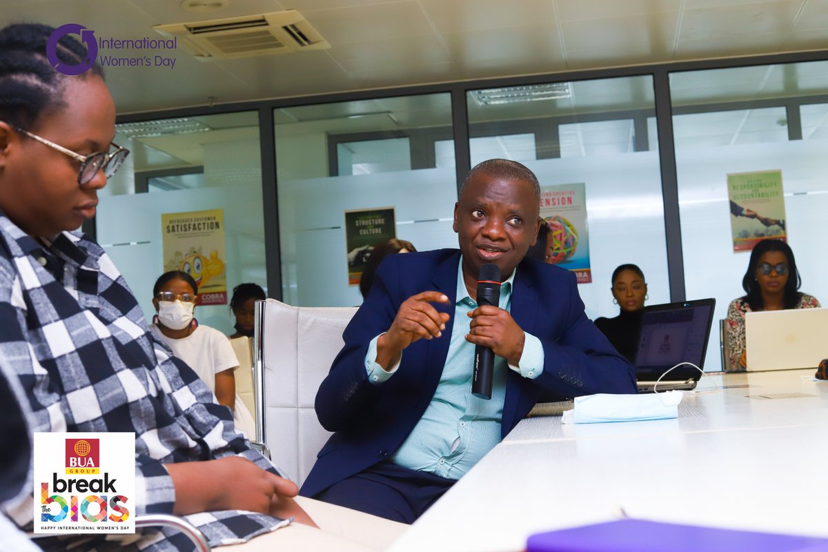 BUAgroup's tweet photo. To mark the 2022 International Women’s Day themed, “Break The Bias”, our Group HQ had an interactive in-house session to discuss future prospects of women in the organization. https://t.co/wEVqxPGNLz