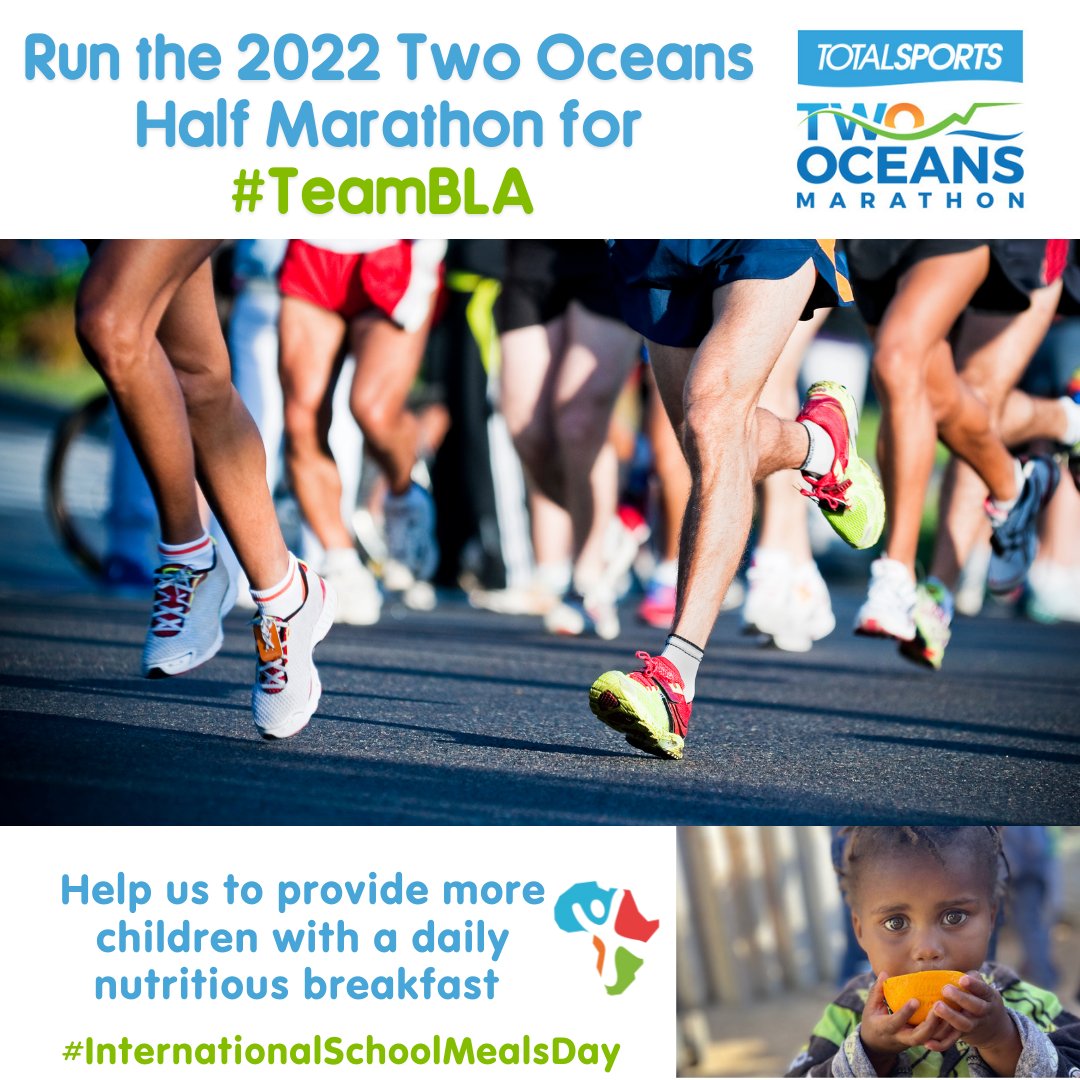 BreadlineAfrica's tweet photo. Run the 2022 @2OceansMarathon Half Marathon for #TeamBLA - We want to feed more children at school. Today is #internationalschoolmealsday and we can feed more kids with your help! Click here: https://t.co/oebxafWpeU https://t.co/Uq5TvAeLLX