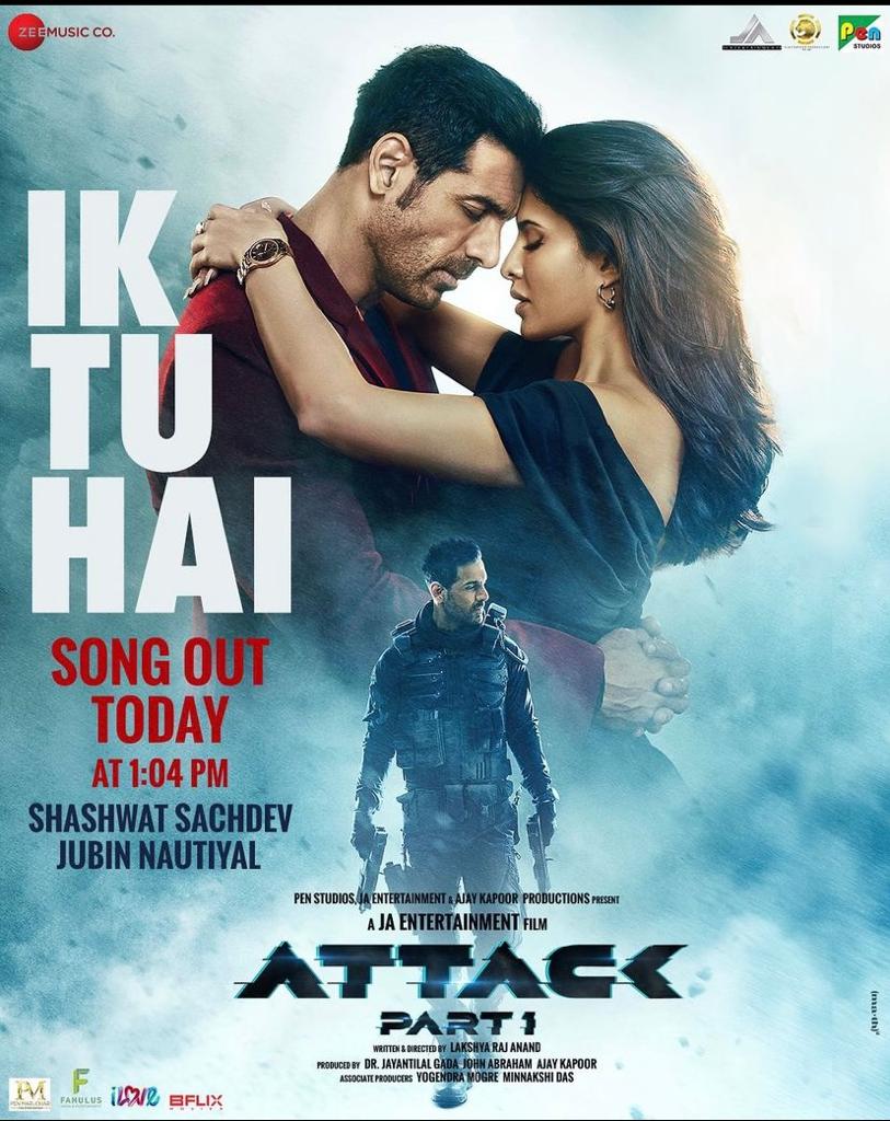 An unbreakable vow to stay together in love and war ❤️ 
#IkTuHai SONG OUT NOW! 

👉 youtu.be/h1hdxIV-03M 👌

#Attack - Part 1 releasing in cinemas worldwide on 1.04.22 

@TheJohnAbraham @Asli_Jacqueline