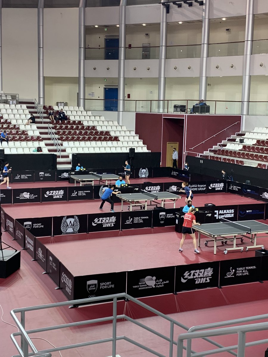 Watching Sophie Earley in her first match at the WTT Youth Star Contender in Doha <a href="/TableTennisIRE/">Table Tennis Ireland</a>