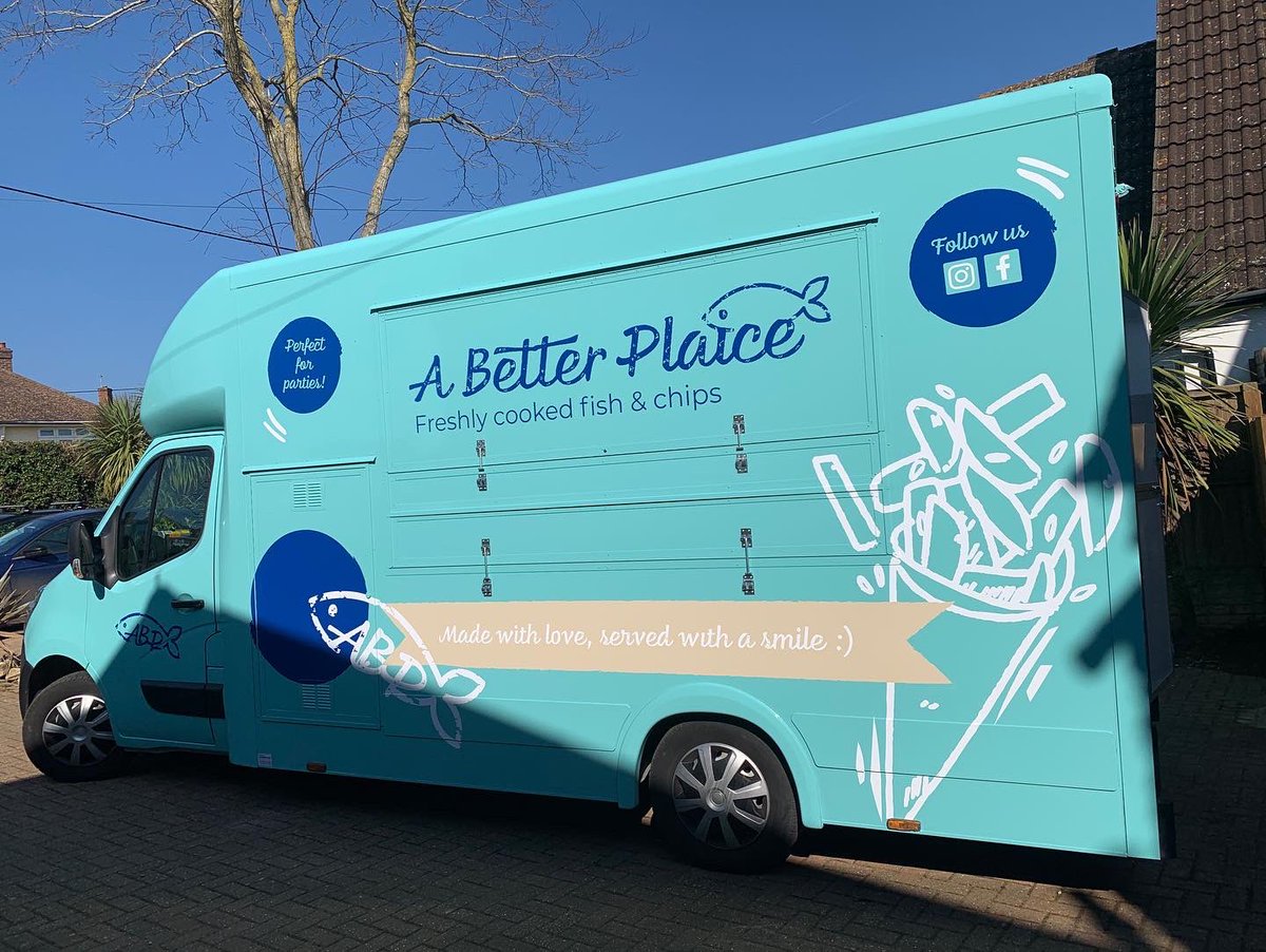 After your brilliant shout out <a href="/sarajcox/">sara cox💙</a> we are torn between a few cracking names for the first A Better Plaice van! Colour themed TifVanny and Blucy (like Lucy) and Fish themed Evan (is Plaice on Earth!) and SeaBasstian! What do you and your followers think?! #Fishandchips #kent