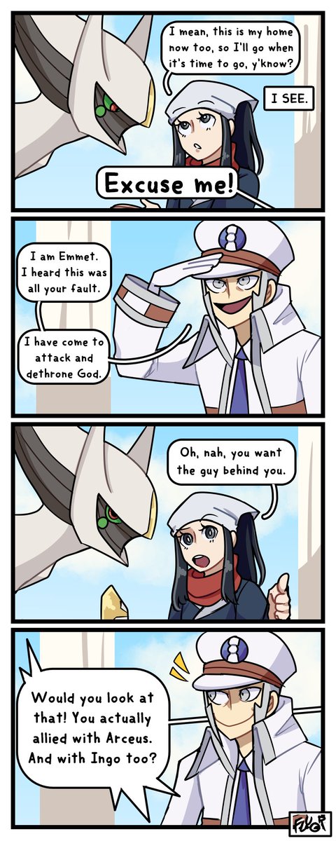 [Pokemon / pkmn] Attack and Dethrone (ft. Akari, Arceus, Volo and Emmet)
If you're gonna blame spacetime rifts for Ingo blame Volo
(Personally I think Ingo got Ultra Wormhole'd)
#pokemon #submas #PokemonLegendsArceus #PokemonLEGENDS #comic 