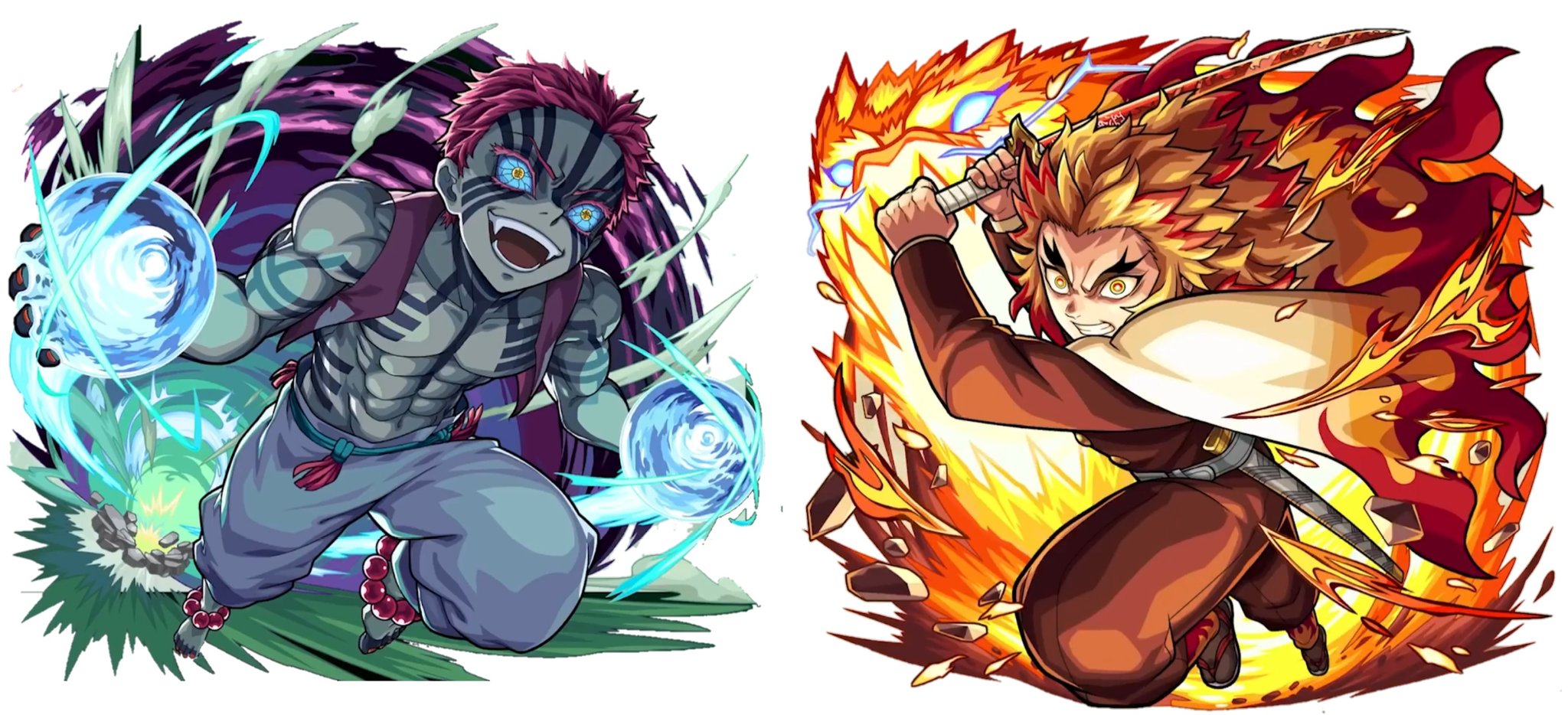 株 ファブリーズ 猗窩座と煉獄さんのイラスト 対になってて戦ってる感じ出てる モンスト 鬼滅の刃コラボ T Co Rhhdgl8crq Twitter