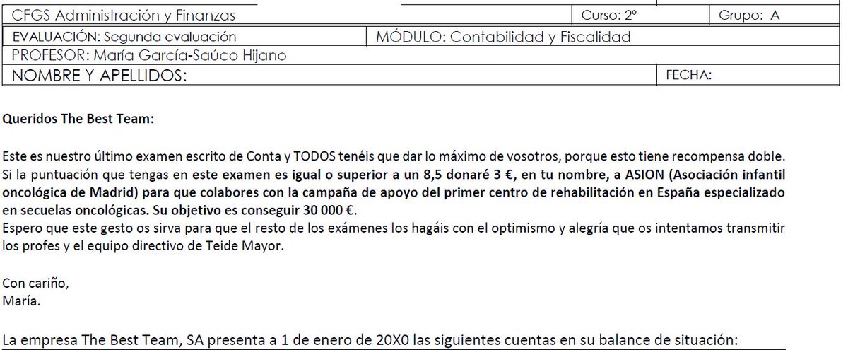 MariaSaucoprofe's tweet photo. Este año, las #notassolidarias de #misalumnoslosmejores, van a favor de @asion_. (Asociación infantil oncológica de Madrid) ¿Te animas a colaborar con su causa? https://t.co/dGNUnlaAil
#Educandoparalavida
Consulta esta publicación de Instagram de @ https://t.co/qtnRjDJG3X https://t.co/QkwyTnjtVg