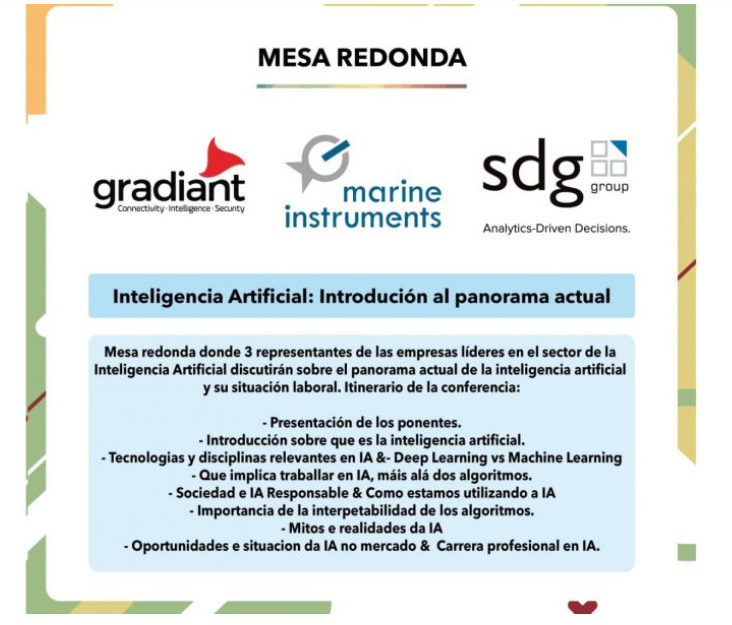 Gradiant's tweet photo. ¡Seguimos en @forodeemprego! Ven a visitarnos en el stand 14 y no te pierdas a las 12:00 la Mesa Redonda en la que participa nuestro compañero, Diego Reiriz @diegoreico sobre #inteligenciaartificial. Y justo después #speedrecruiting 🤜🤛#FOROXXI
https://t.co/xzf8I84feo https://t.co/s9gPjUYlqw